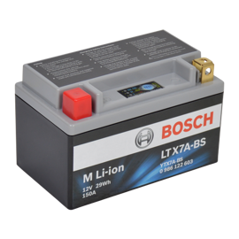 Bosch lithium MC batteri LTX7A-BS 12volt 2,4Ah +pol til Venstre